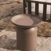 Kave Home Bijzettafel Arcola Aluminium Taupe Ø45cm