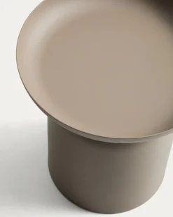 Kave Home Bijzettafel Arcola Aluminium Taupe Ø45cm