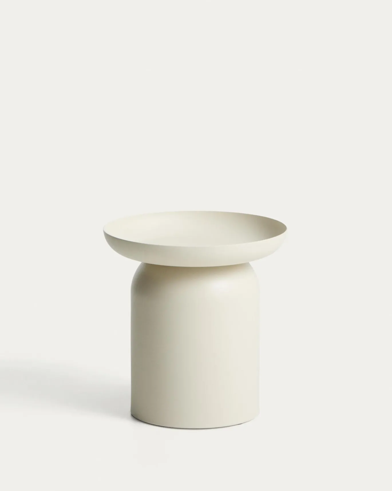 Kave Home Bijzettafel Arcola Aluminium Beige Ø45cm