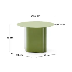 Kave Home Bijzettafel Arvin Groen Ø55cm