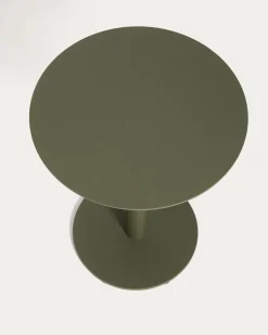 Kave Home Bijzettafel Asinara Aluminium Groen Ø40cm