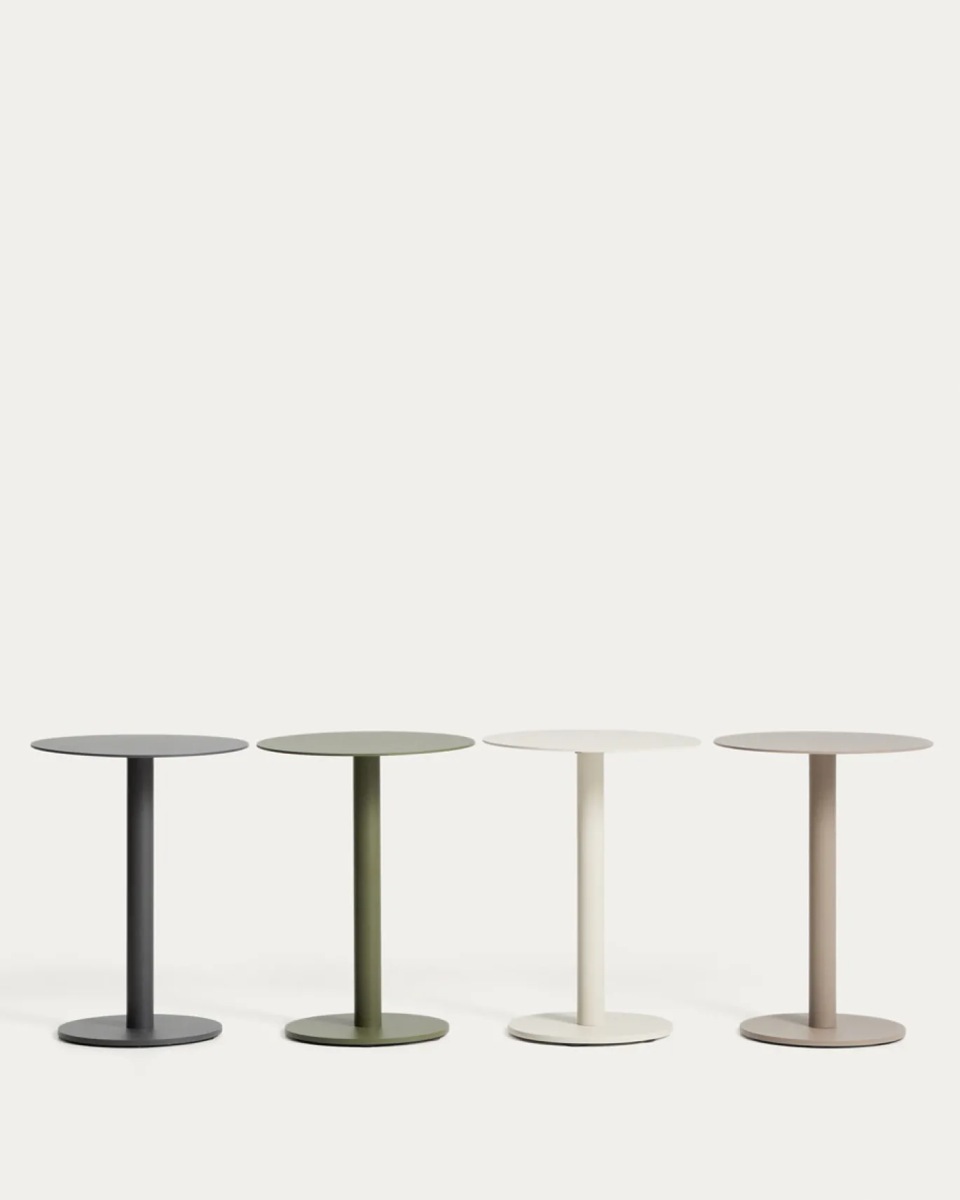 Kave Home Bijzettafel Asinara Aluminium Groen Ø40cm