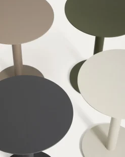 Kave Home Bijzettafel Asinara Aluminium Groen Ø40cm