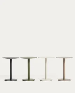 Kave Home Bijzettafel Asinara Aluminium Taupe Ø40cm