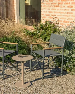 Kave Home Bijzettafel Asinara Aluminium Beige Ø40cm