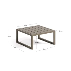 Kave Home Bijzettafel Comova Outdoor Groen Aluminium 60x60cm
