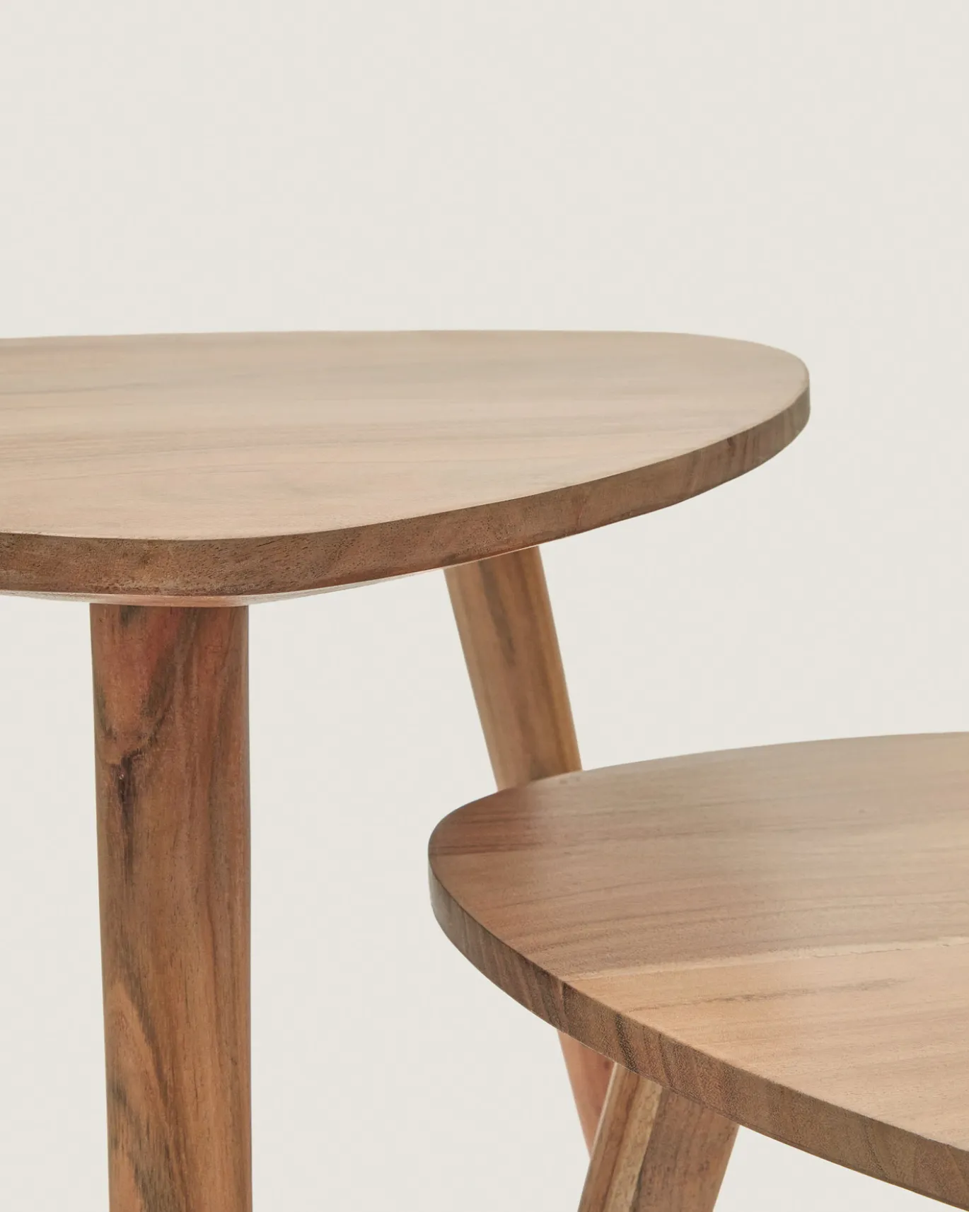 Kave Home Bijzettafel Duvani Set Van 2 Acaciahout Naturel