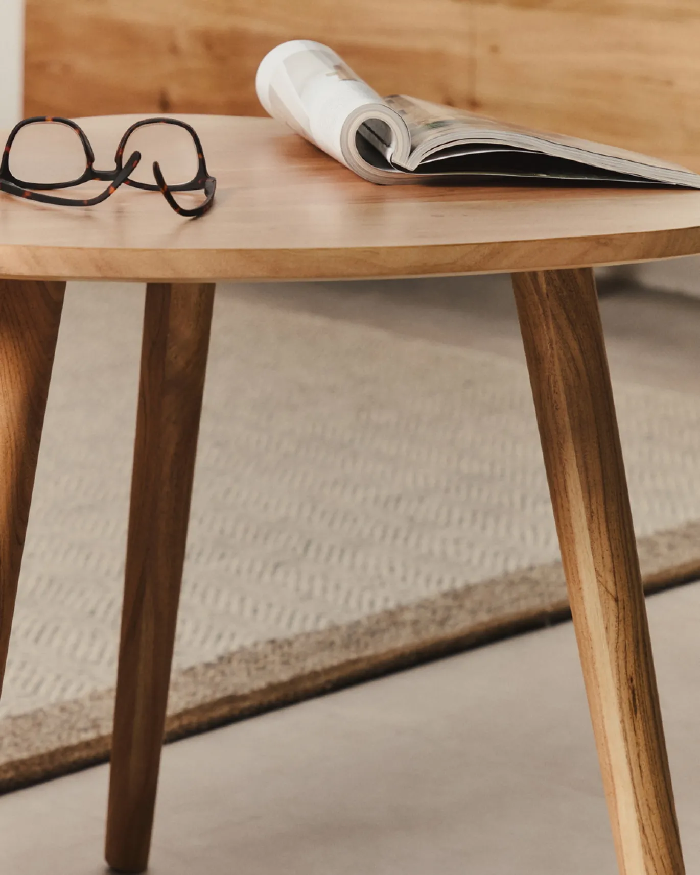 Kave Home Bijzettafel Duvani Set Van 2 Acaciahout Naturel
