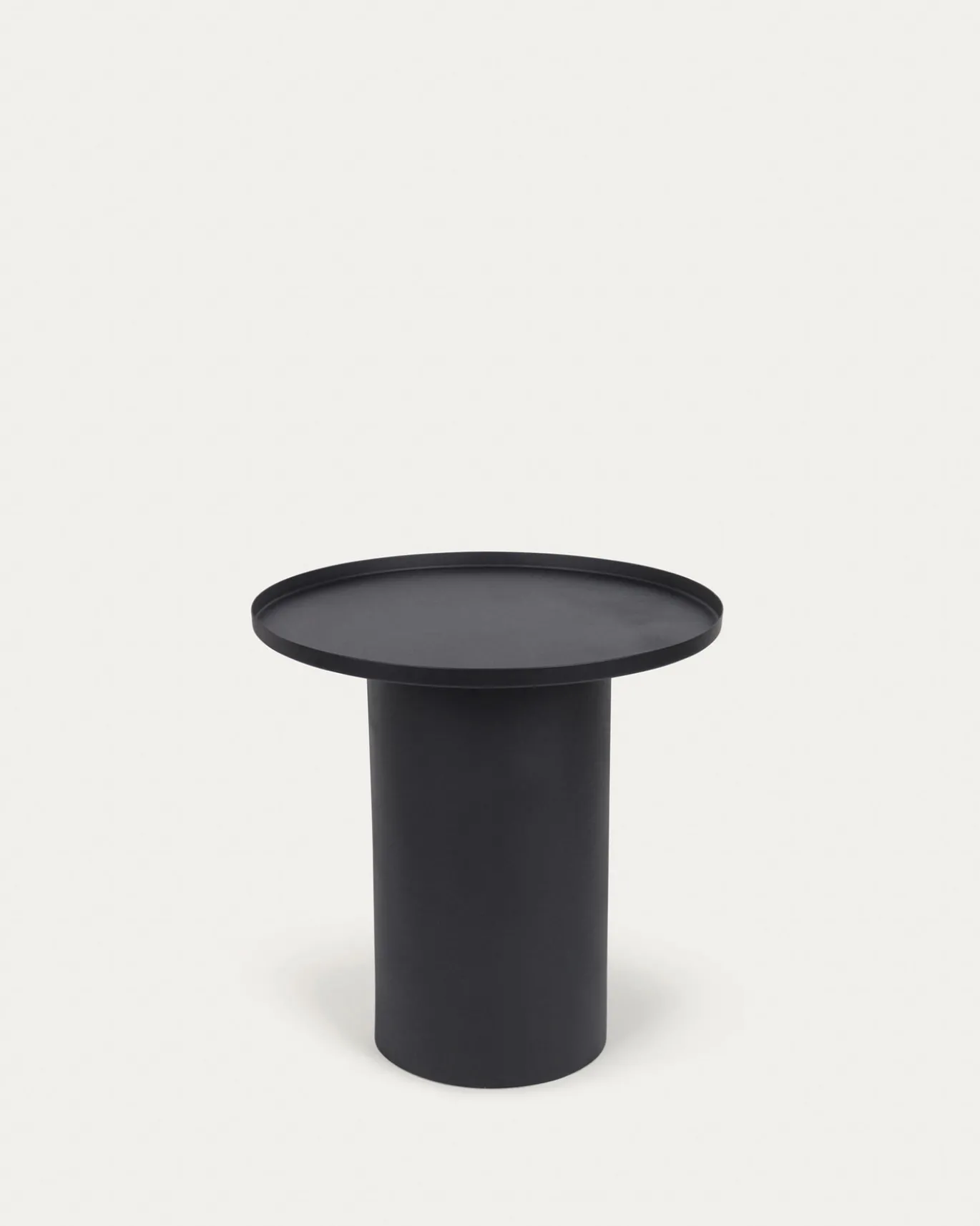 Kave Home Bijzettafel Fleksa Rond Zwart Metaal Ø45cm