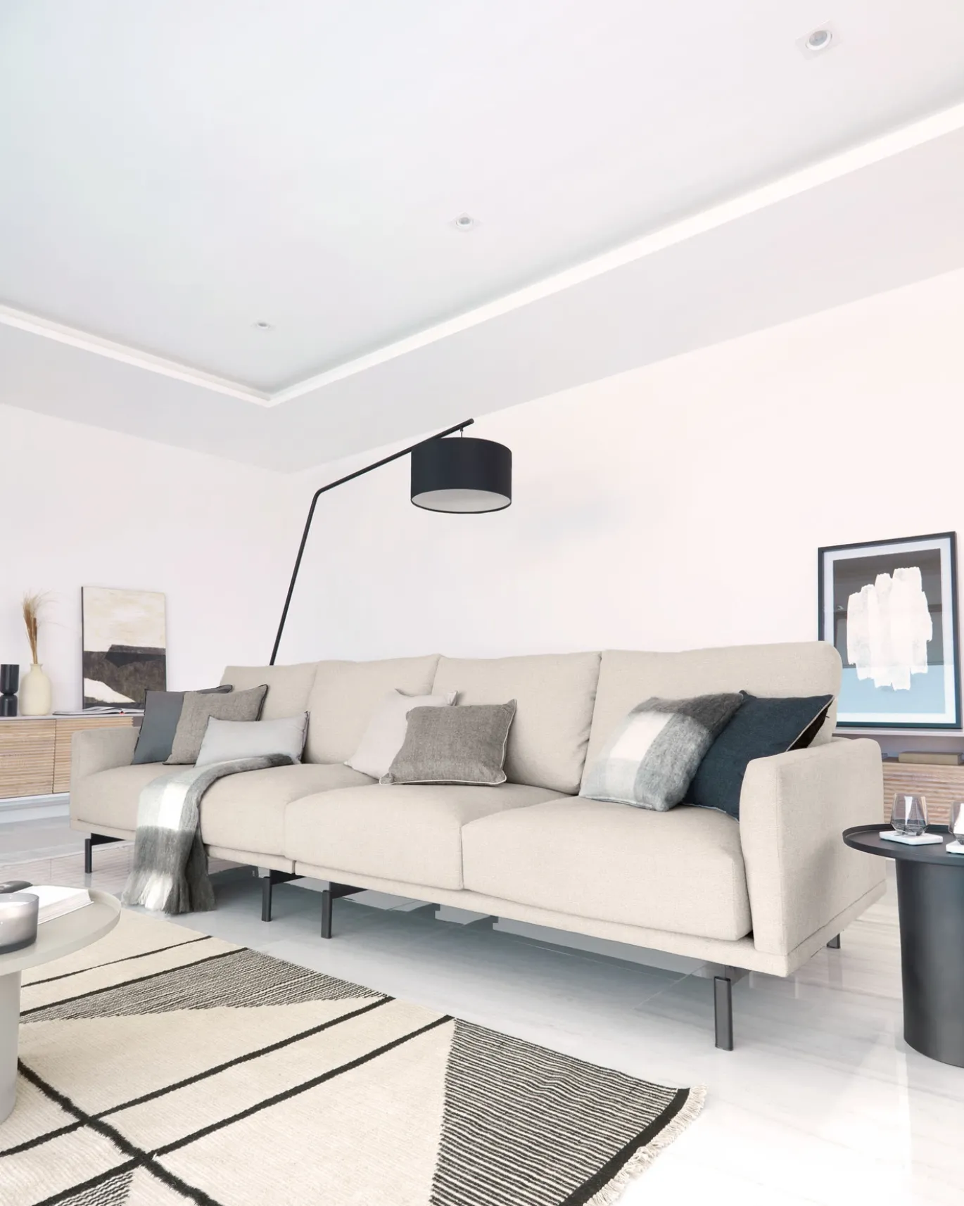 Kave Home Bijzettafel Fleksa Rond Zwart Metaal Ø45cm