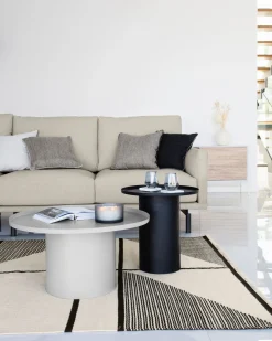 Kave Home Bijzettafel Fleksa Rond Zwart Metaal Ø45cm