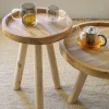 Kave Home Bijzettafel Glenda Massief Teakhout Ø35cm