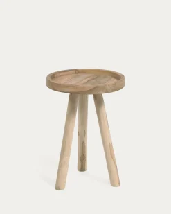 Kave Home Bijzettafel Glenda Massief Teakhout Ø35cm