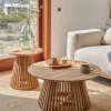 Kave Home Bijzettafel Jeanette Teak Ø50cm