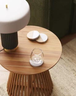 Kave Home Bijzettafel Jeanette Teak Ø50cm