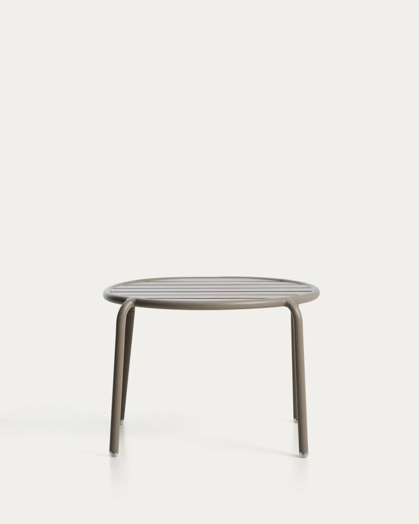 Kave Home Bijzettafel Joncols Outdoor Aluminium Taupe Ø60cm