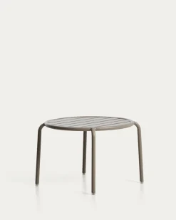 Kave Home Bijzettafel Joncols Outdoor Aluminium Taupe Ø60cm