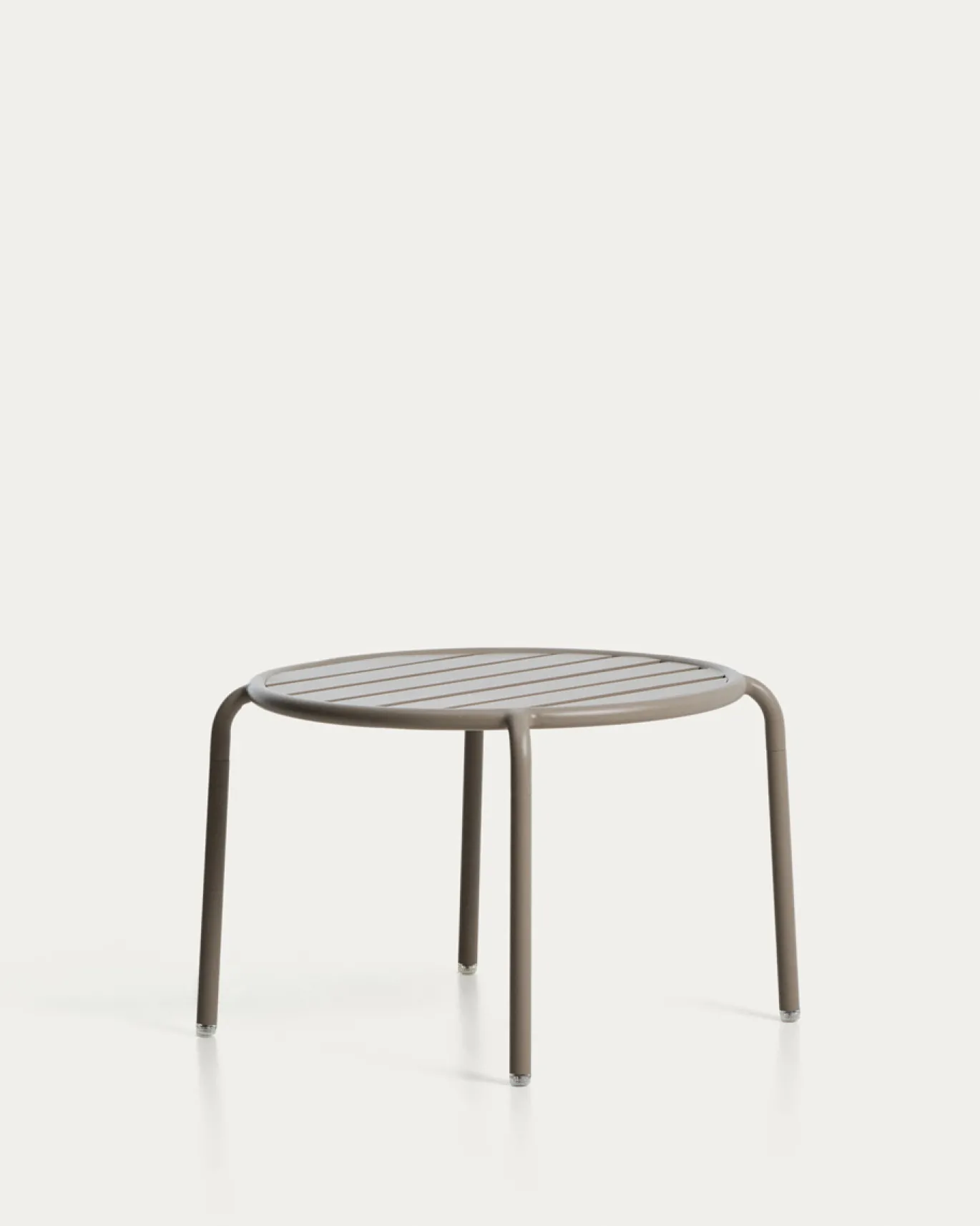 Kave Home Bijzettafel Joncols Outdoor Aluminium Taupe Ø60cm