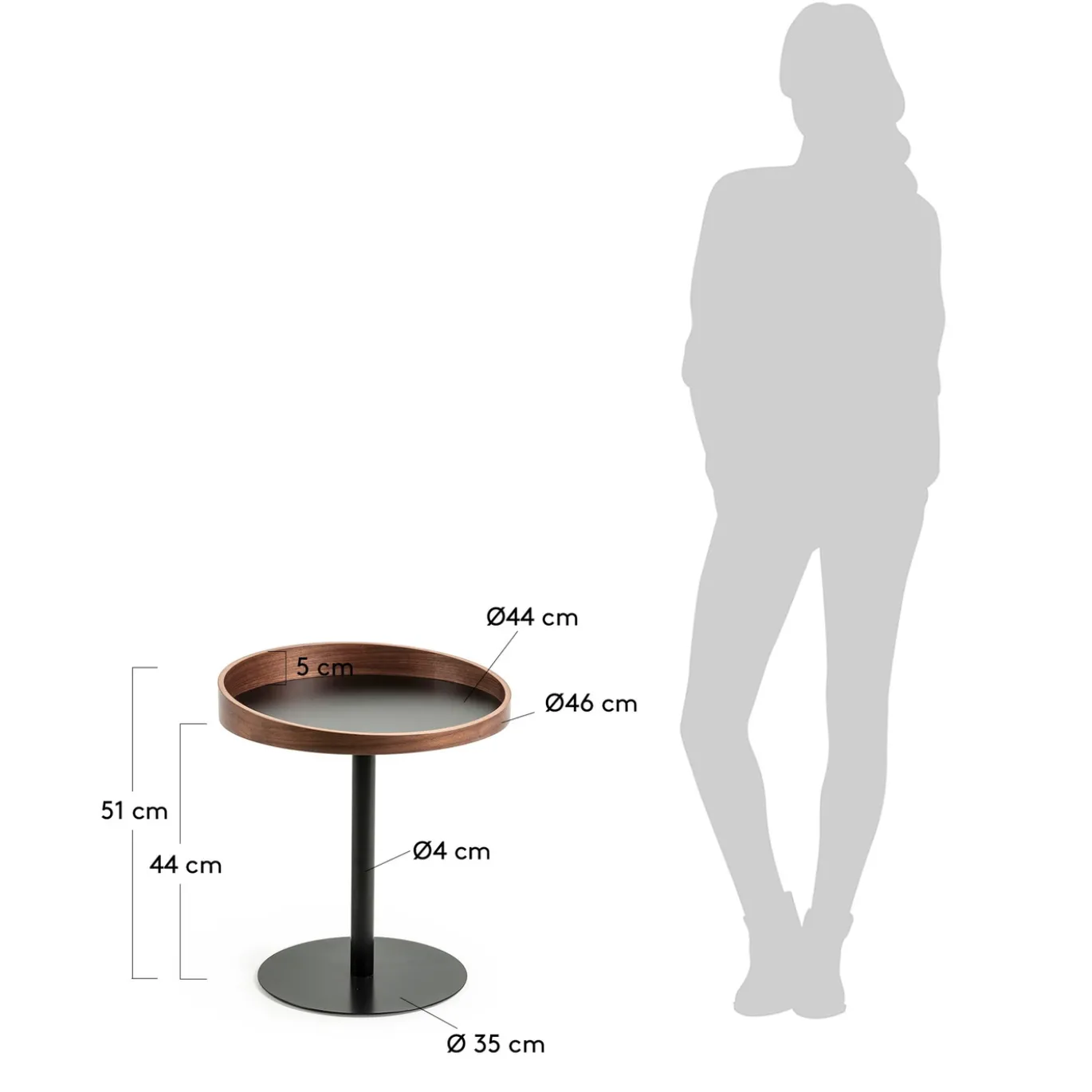 Kave Home Bijzettafel Kaori Ø46cm