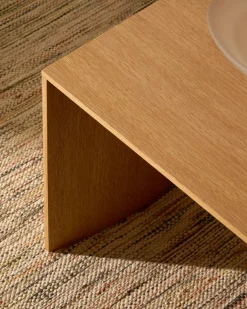 Kave Home Bijzettafel Litto Natuurlijk Afgewerkt Eikenfineer 55x40cm