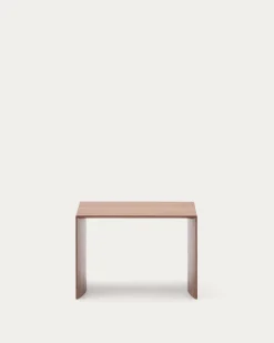 Kave Home Bijzettafel Litto Natuurlijk Afgewerkt Walnootfineer 55x40cm