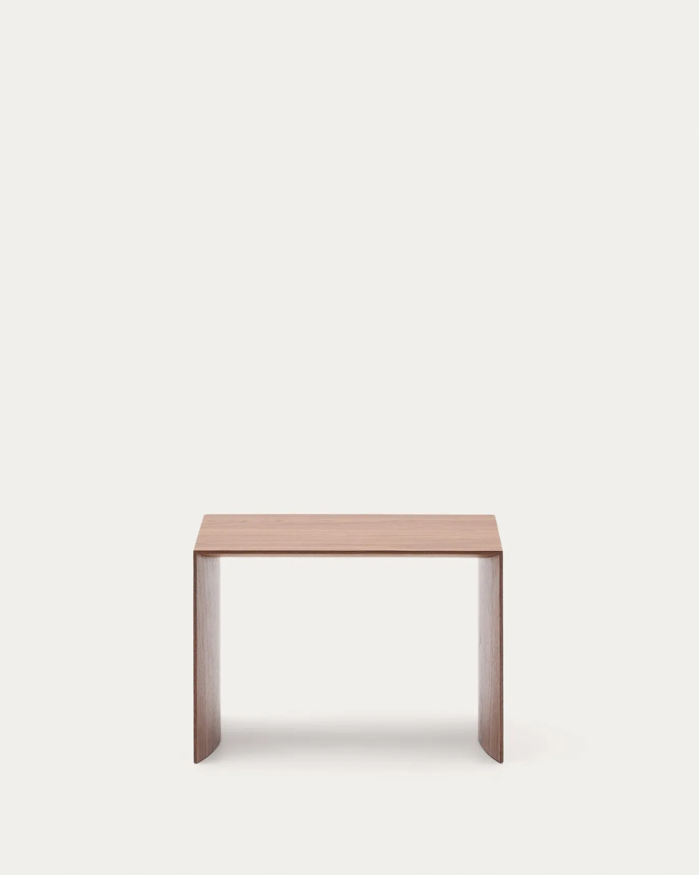 Kave Home Bijzettafel Litto Natuurlijk Afgewerkt Walnootfineer 55x40cm