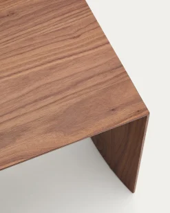 Kave Home Bijzettafel Litto Natuurlijk Afgewerkt Walnootfineer 55x40cm