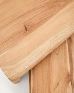 Kave Home Bijzettafel Lomiri Set Van 2 Acaciahout Naturel 50x42cm/34x42cm
