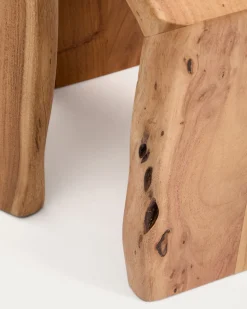 Kave Home Bijzettafel Lomiri Set Van 2 Acaciahout Naturel 50x42cm/34x42cm