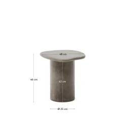 Kave Home Bijzettafel Macarella Grijs Cement 48x47cm