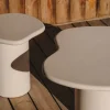 Kave Home Bijzettafel Macarella Wit Cement 48x47cm