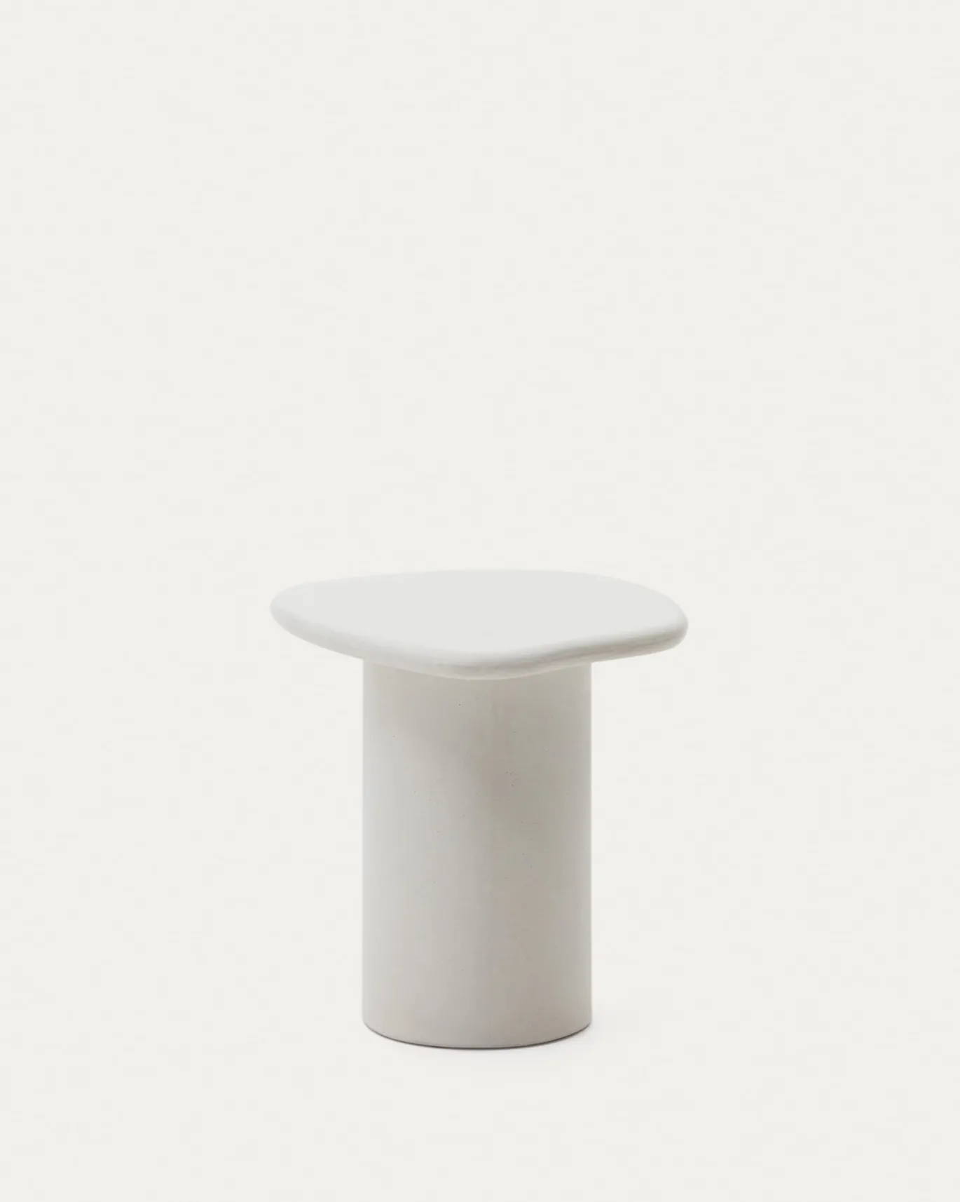 Kave Home Bijzettafel Macarella Wit Cement 48x47cm