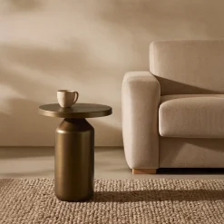 Kave Home Bijzettafel Malya Koper Ø40cm