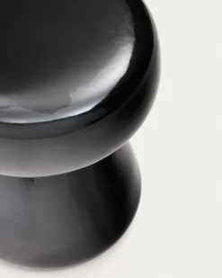 Kave Home Bijzettafel Manya Zwart Keramiek Ø38cm