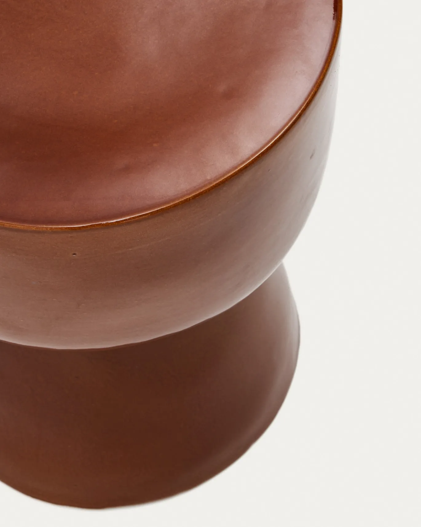 Kave Home Bijzettafel Mesquida Outdoor Keramiek Terracotta Ø35cm