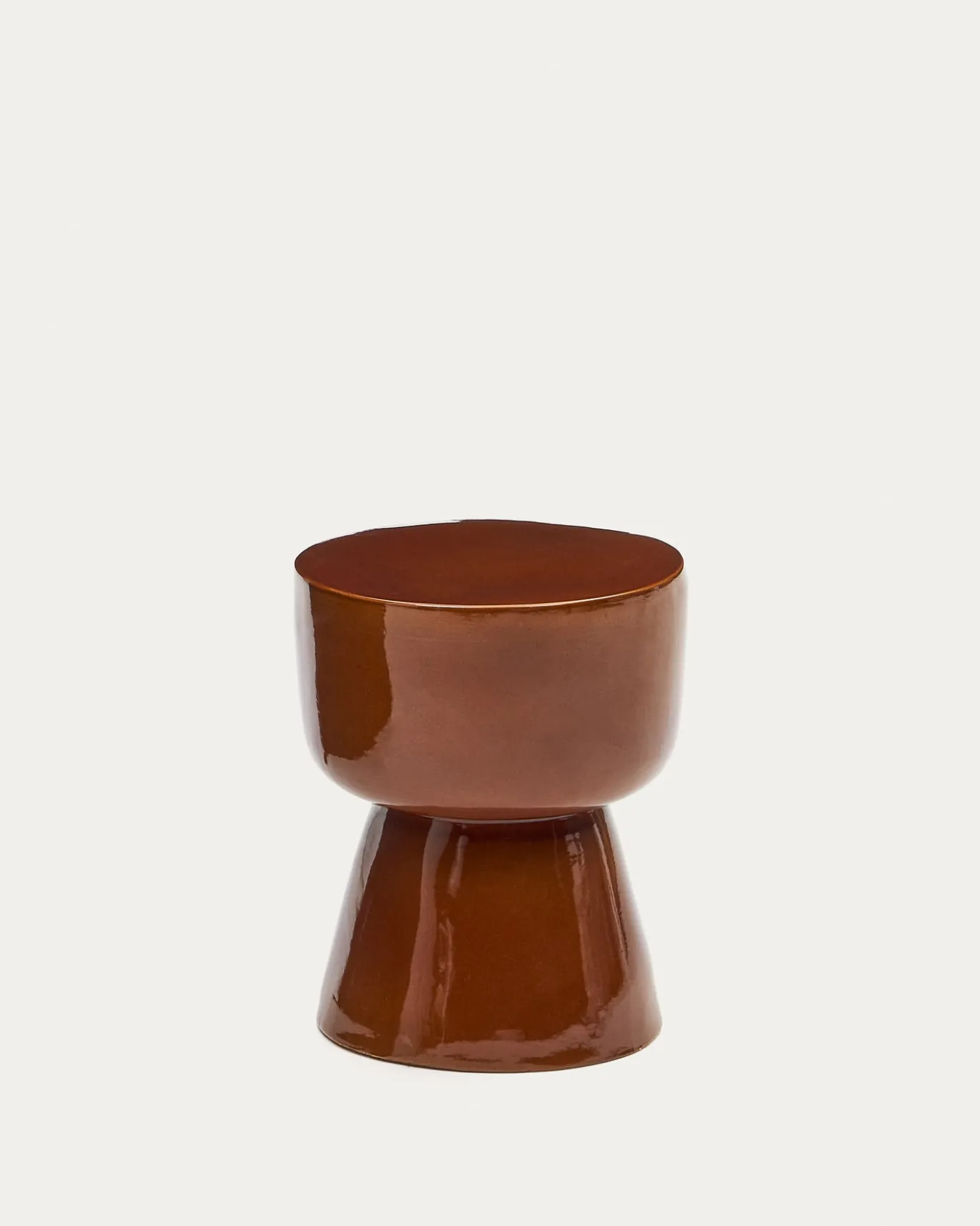 Kave Home Bijzettafel Mesquida Outdoor Keramiek Terracotta Ø35cm