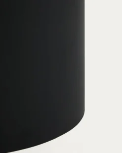 Kave Home Bijzettafel Olir Glas Metaal Zwart 48cm