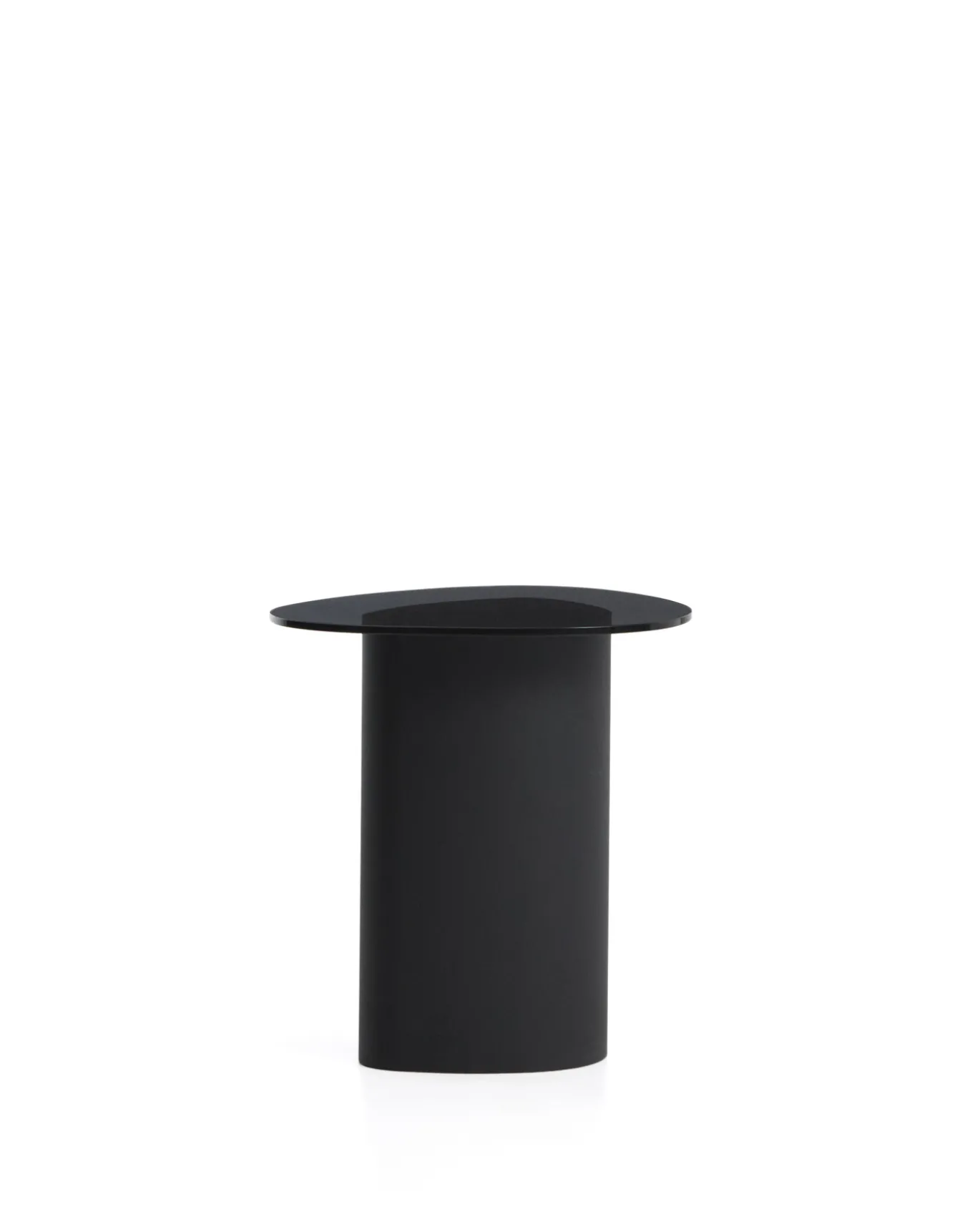 Kave Home Bijzettafel Olir Glas Metaal Zwart 48cm