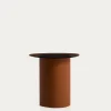 Kave Home Bijzettafel Olir Glas Metaal Bruin 48cm