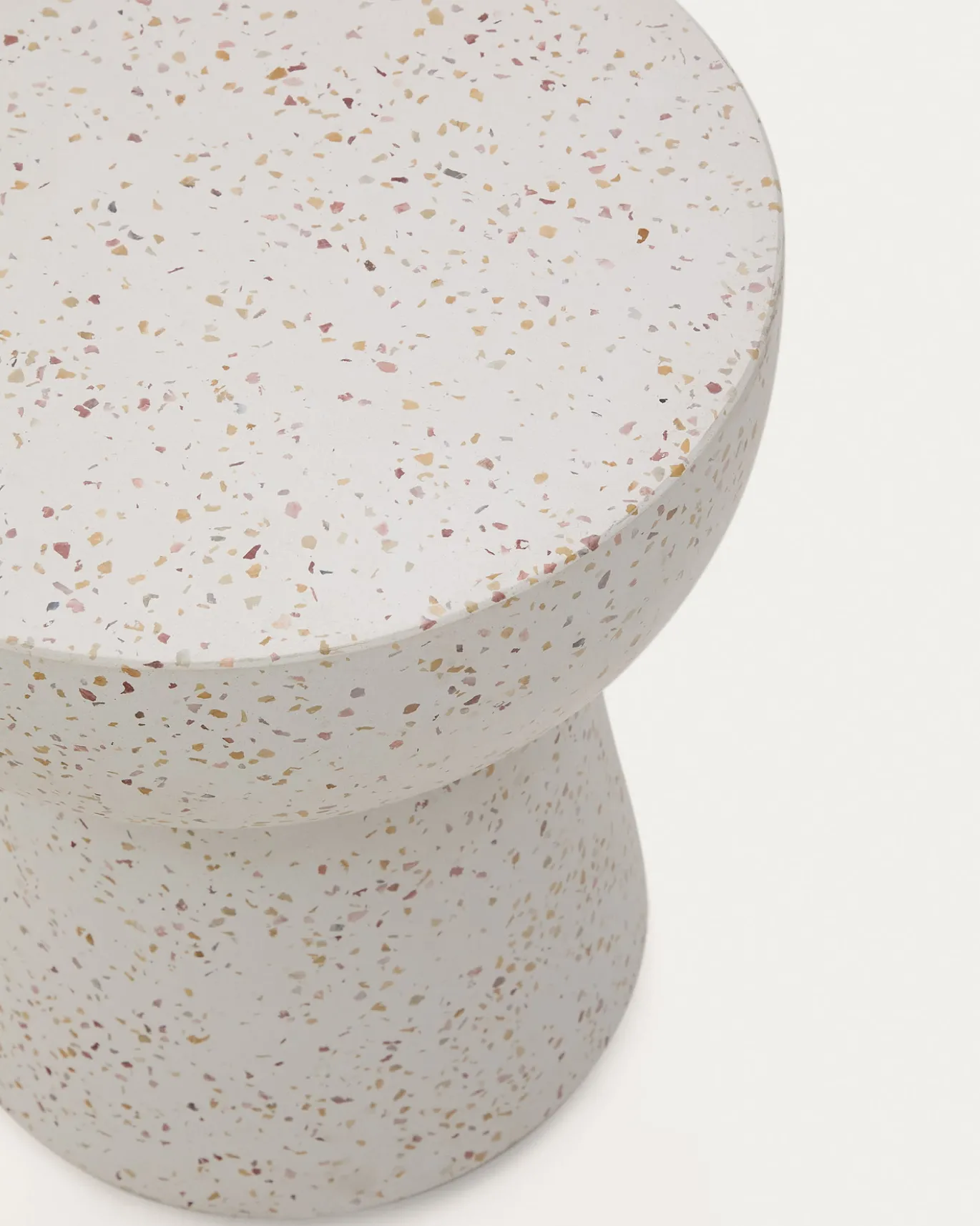 Kave Home Bijzettafel Pada Wit Terrazzo Ø40cm