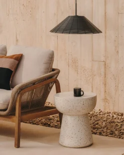 Kave Home Bijzettafel Pada Wit Terrazzo Ø40cm