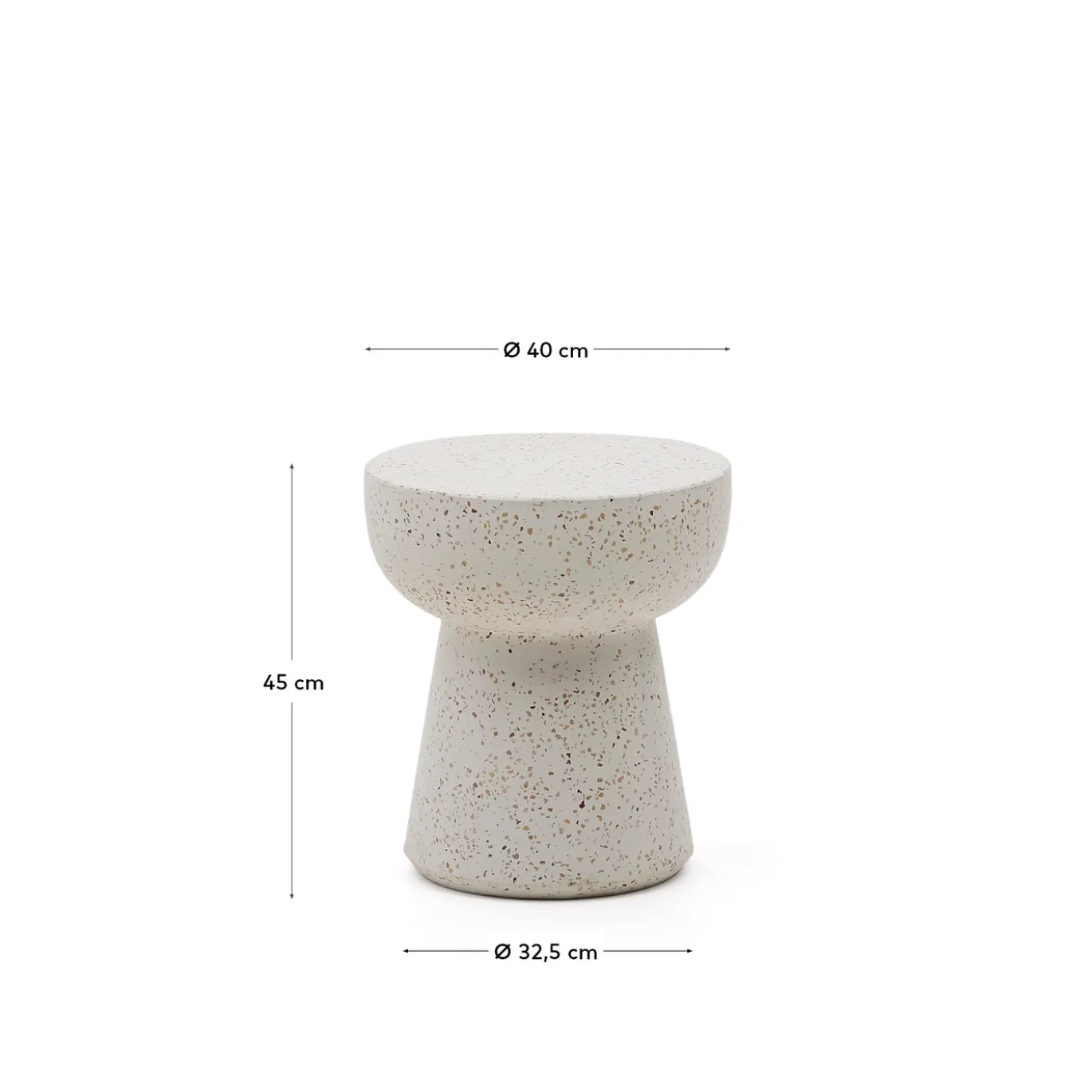 Kave Home Bijzettafel Pada Wit Terrazzo Ø40cm