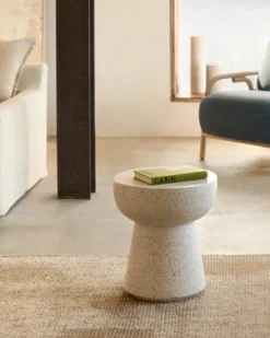 Kave Home Bijzettafel Pada Wit Terrazzo Ø40cm