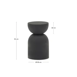 Kave Home Bijzettafel Rachell Zwart Ø30cm.