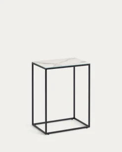 Kave Home Bijzettafel Rewena Kalos Blanco 45x30cm
