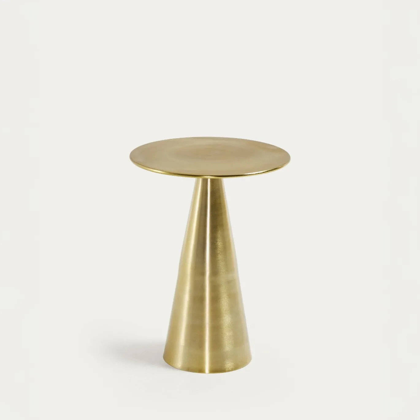 Kave Home Bijzettafel Rhet Goud Ø39cm