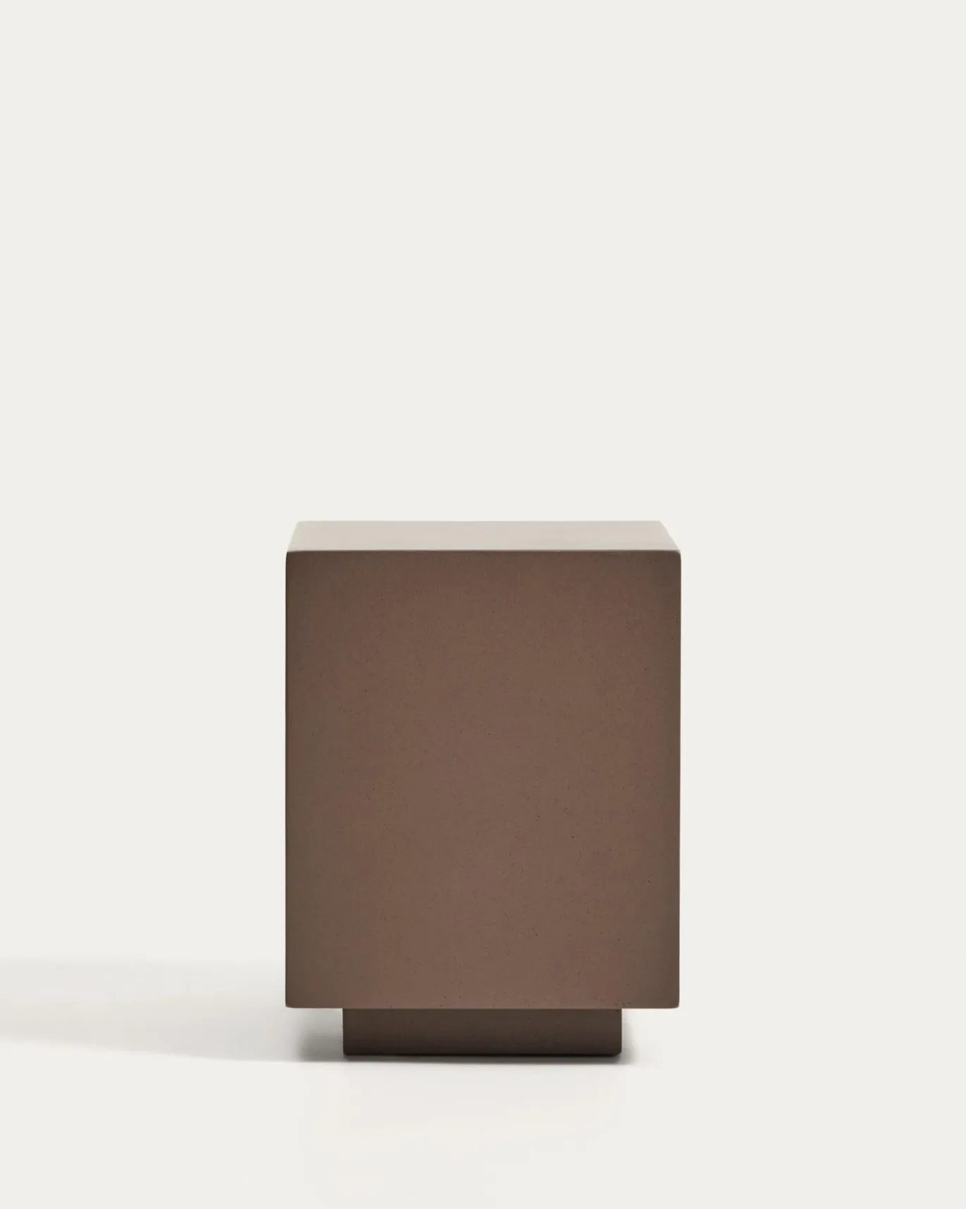 Kave Home Bijzettafel Rustella Cement Bruin 35x35cm