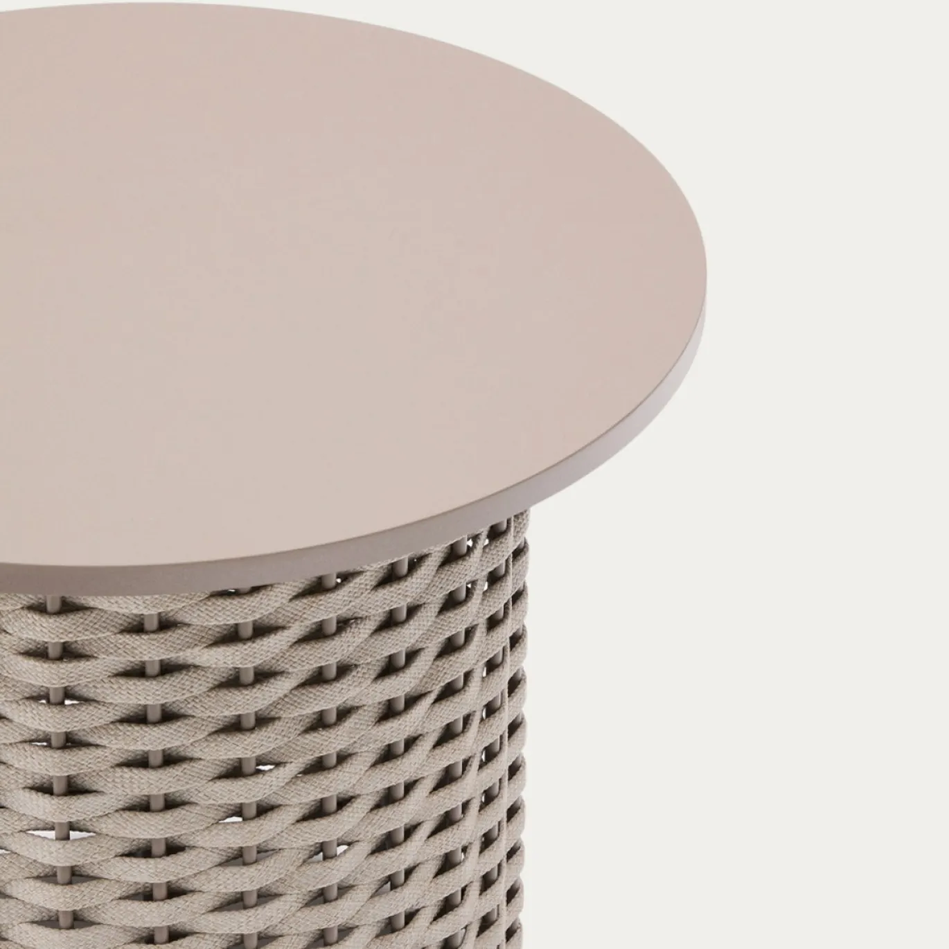 Kave Home Bijzettafel Sedalis Outdoor Taupe Ø50cm