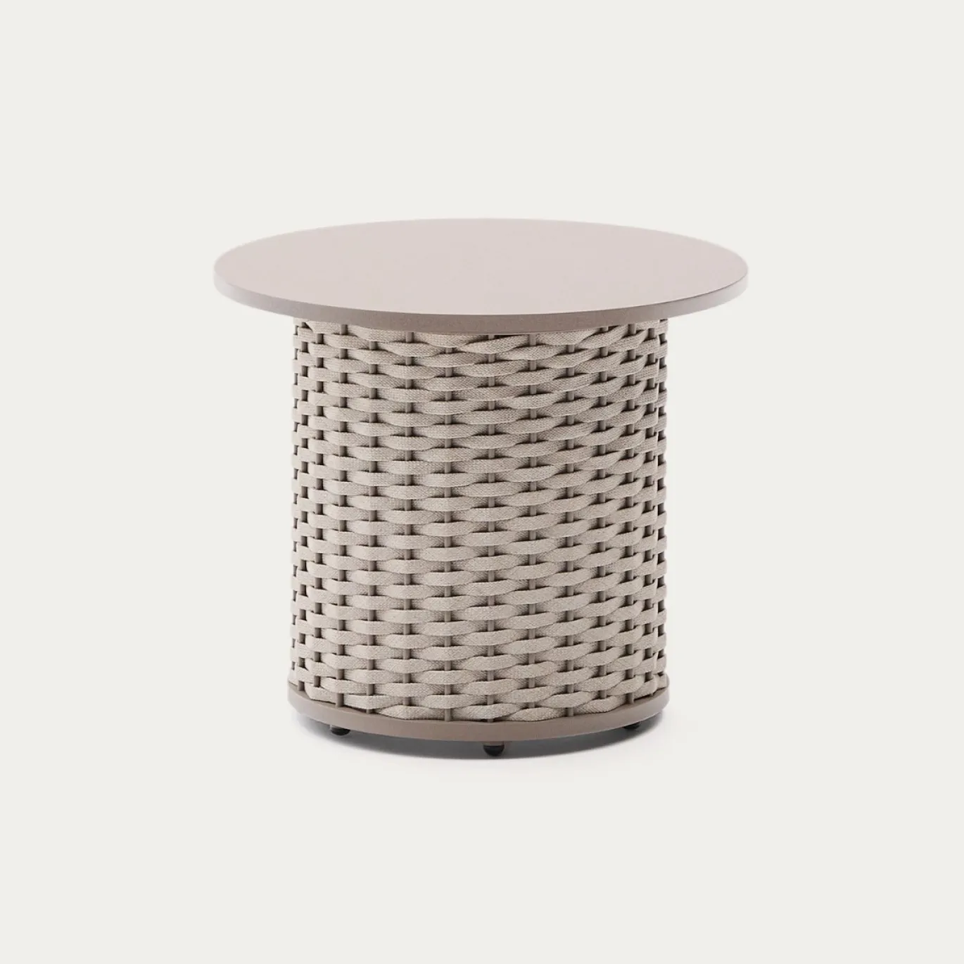 Kave Home Bijzettafel Sedalis Outdoor Taupe Ø50cm