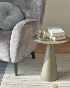 Kave Home Bijzettafel Shirel Ø40cm Groen
